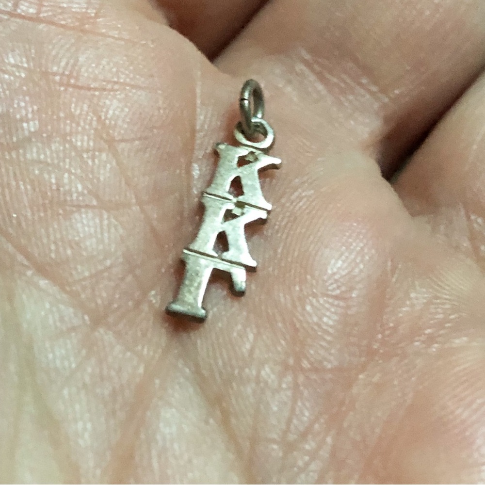 Vintage silver metal (unmarked sterling?) Kappa Kappa Gamma lavaliere pendant